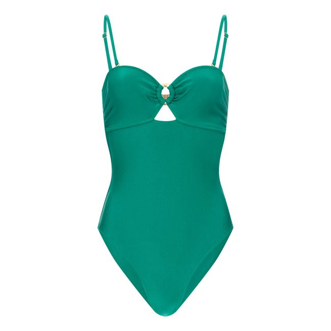 Bañador bandeau | Verde esmeralda