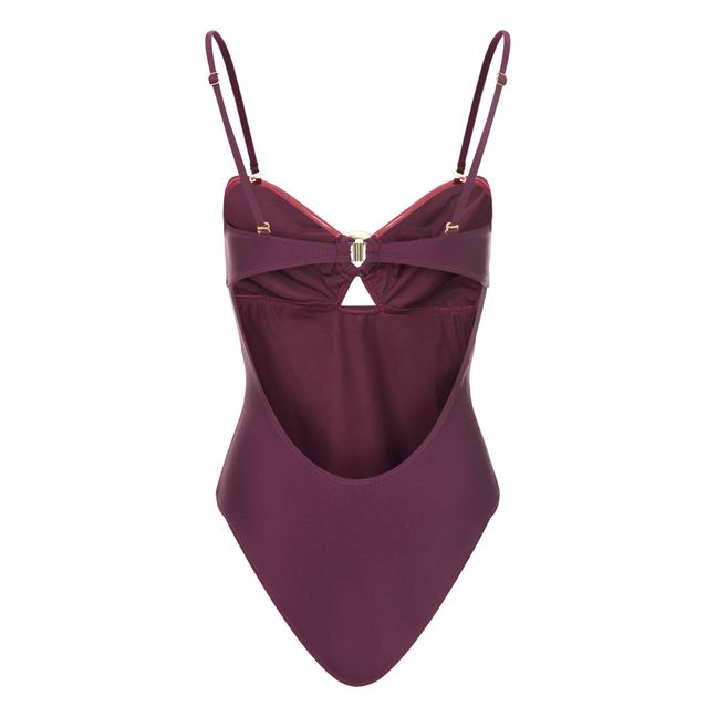 Maillot de bain 1 pièce Bandeau | Aubergine