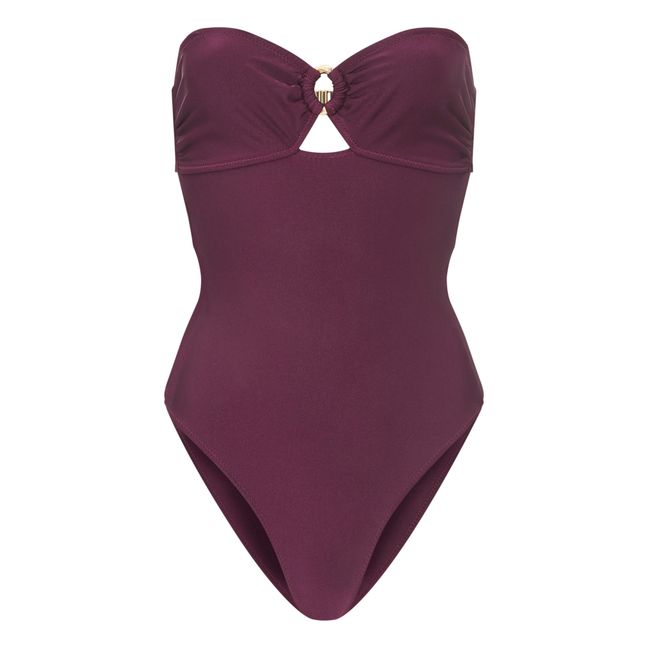 Bañador bandeau | Berenjena