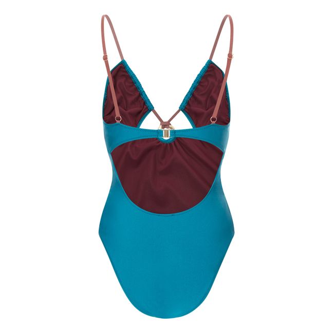 Maillot de bain 1 pièce | Bleu Vert