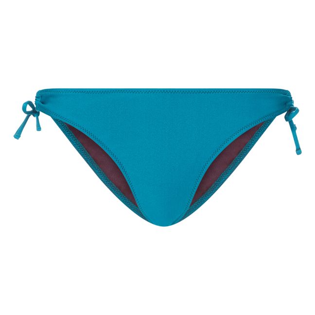 Lace-Up Bikini Bottom | Blue Green