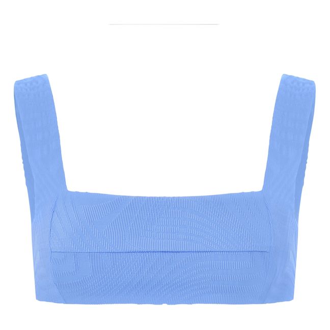 Franco Textured Bikini Top | Azul