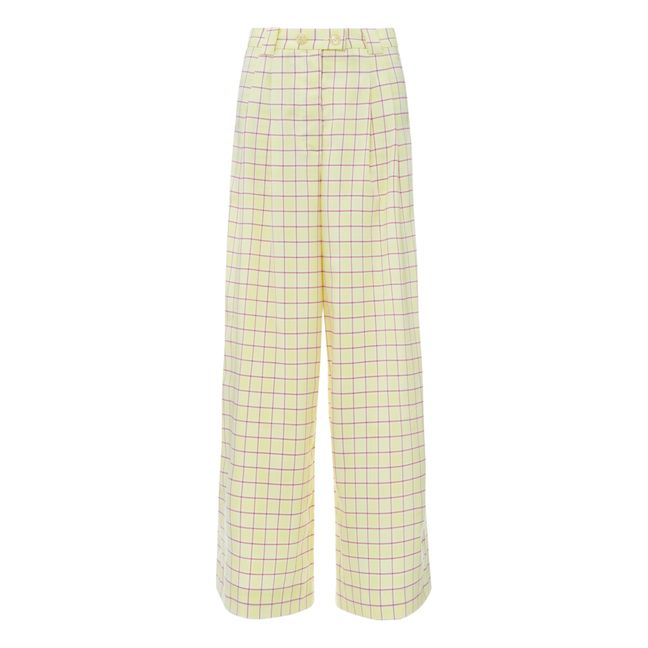 Pantalon Eline My Carreaux | Jaune citron