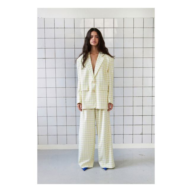 Hose Eline My Kariert | Zitronengelb