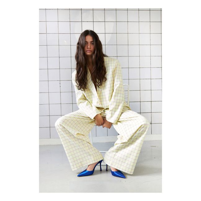 Pantalon Eline My Carreaux | Jaune citron