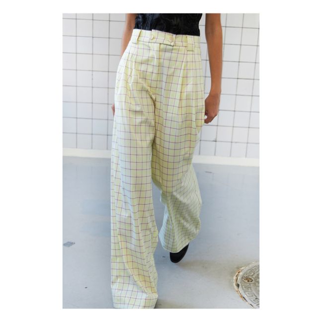 Pantalon Eline My Carreaux | Giallo limone