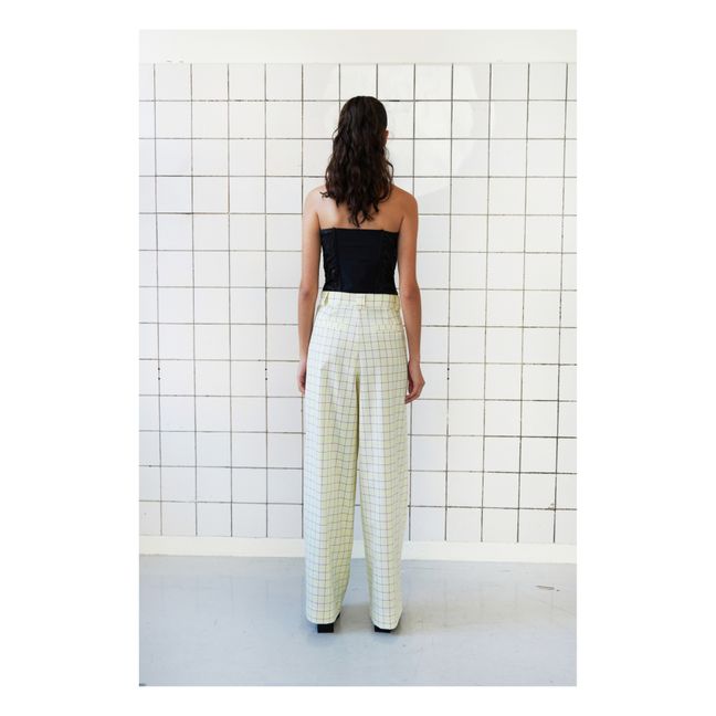 Hose Eline My Kariert | Zitronengelb