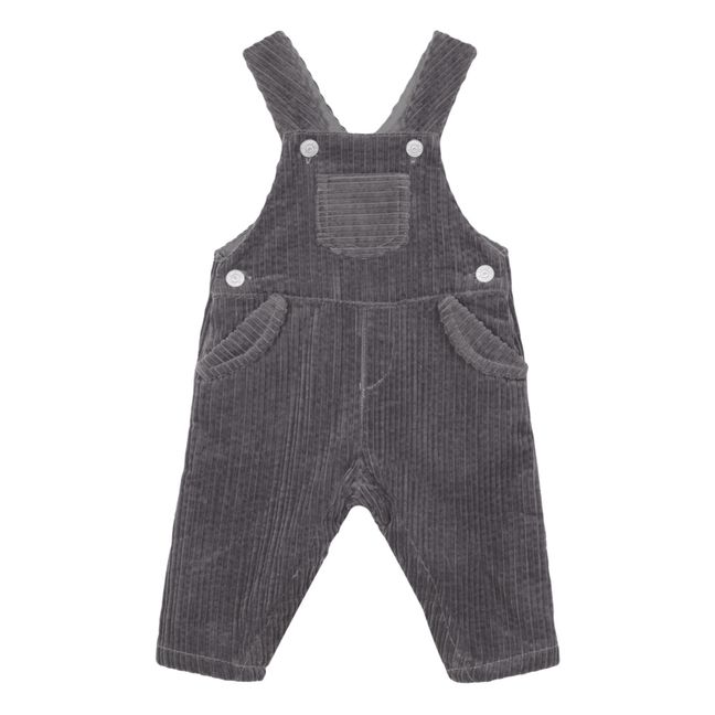 Corduroy Overalls | Grey