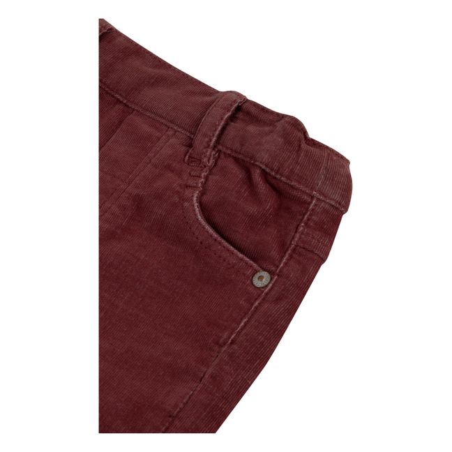 Milleraies Velvet Pants | Burgundy