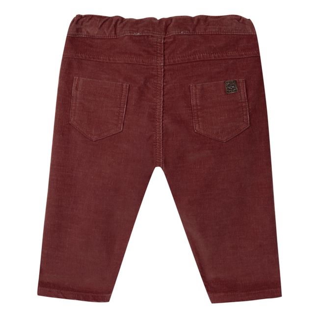 Milleraies Velvet Pants | Burgundy