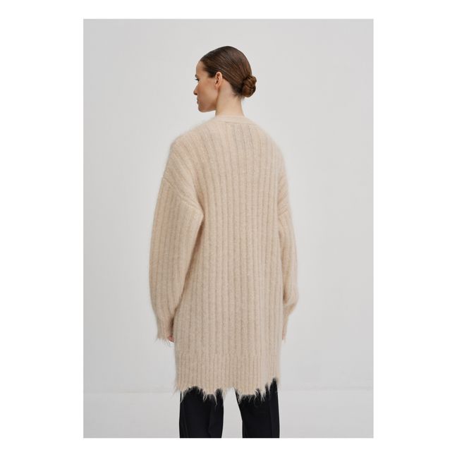 Cardigan Base Laine et Laine Mérinos | Champagne