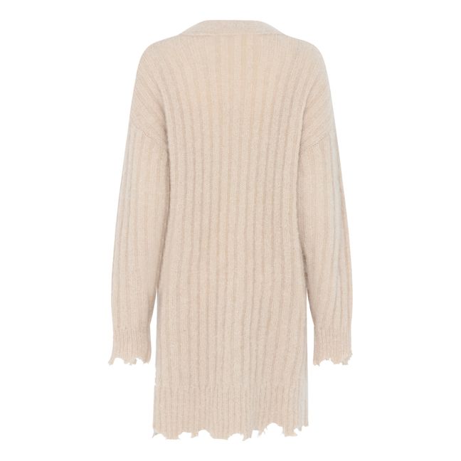 Cardigan Base Laine et Laine Mérinos | Champagne