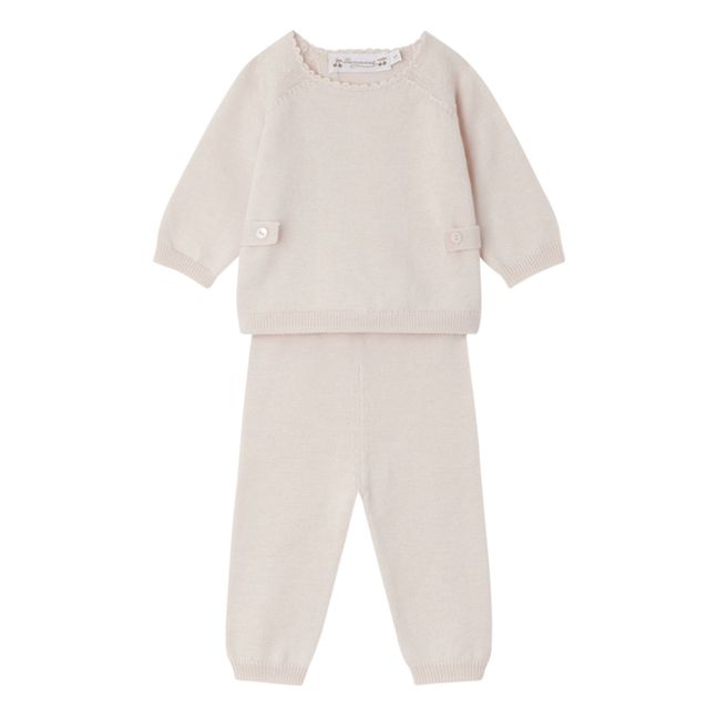Pull + Pantalon Laine Bamba | Rose poudré