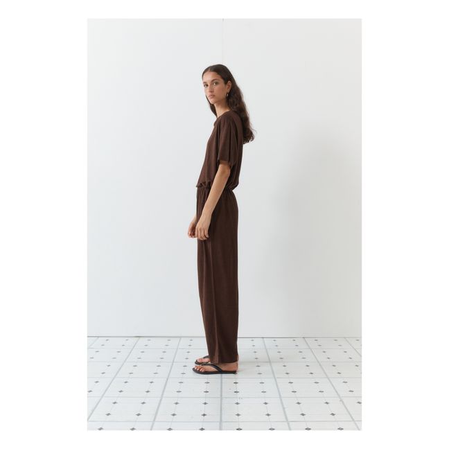 Leinenhose Soft | Schokoladenbraun