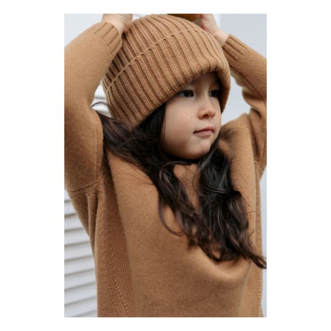 Bonnet Mérinos Cachemire Carly | Camel