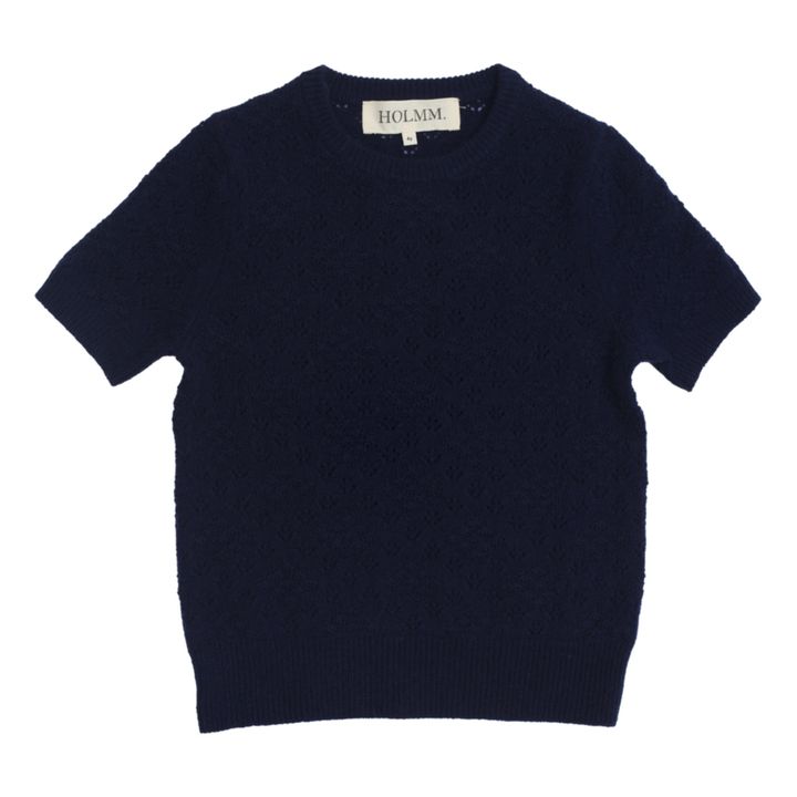 Maglietta Nero Cashmere | Blu marino- Immagine del prodotto n°0