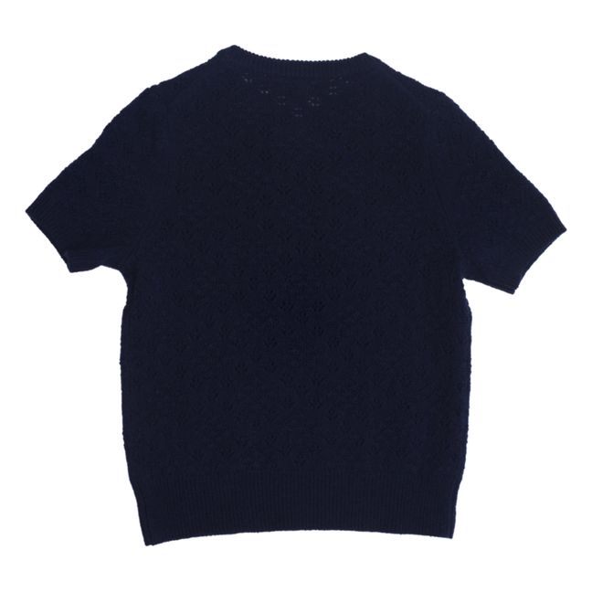 T-Shirt Cachemire Nero | Bleu marine