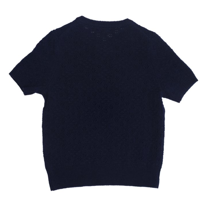 Nero Cashmere T-Shirt | Navy blue- Product image n°3