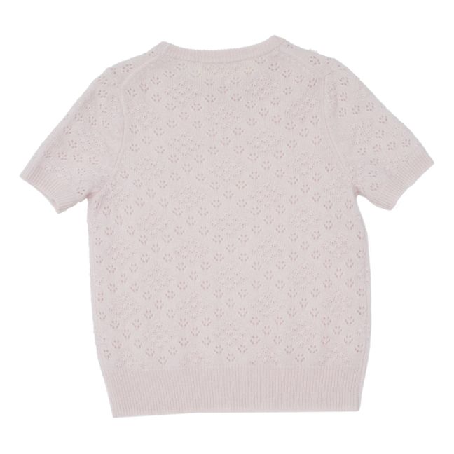 T-Shirt Cachemire Nero | Pale pink