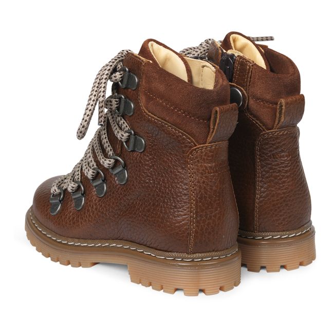 Zip Tex Stiefeletten | Cognac-Farbe