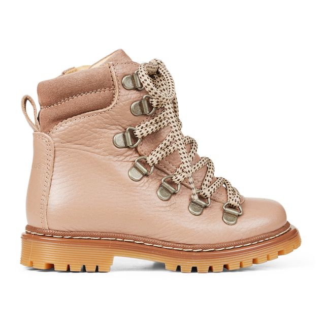 Zip Tex Stiefeletten | Blassrosa