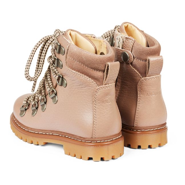 Zip Tex Stiefeletten | Blassrosa