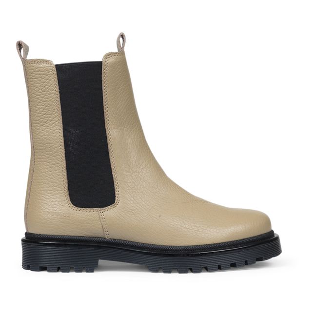 Hohe Chelsea Boots Funky Sohle | Sandfarben