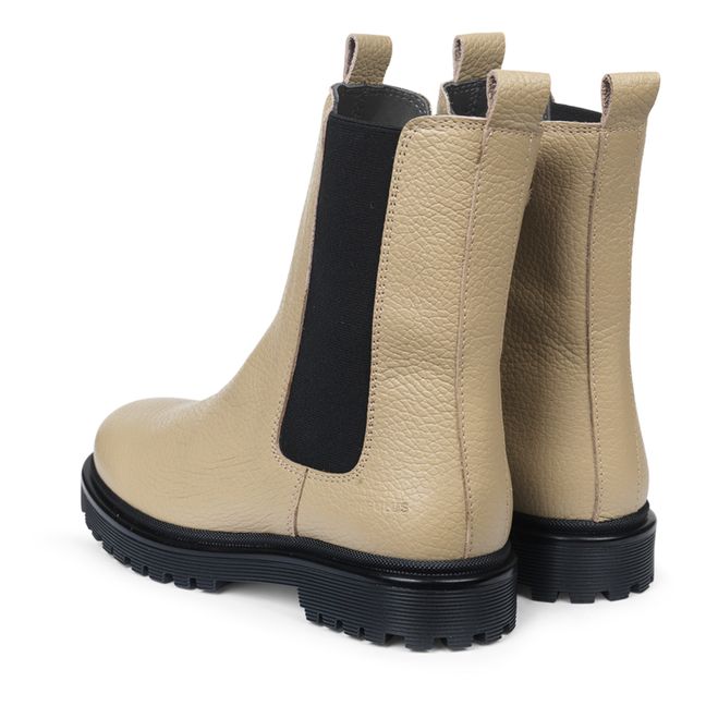 Hohe Chelsea Boots Funky Sohle | Sandfarben