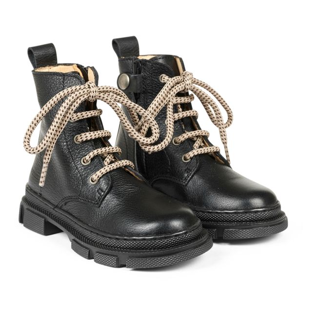 Zip Up High-Top Boots | Black
