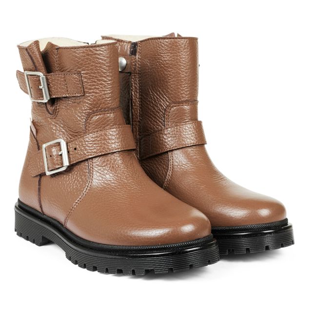 Stiefeletten Zip gefüttert | Braun