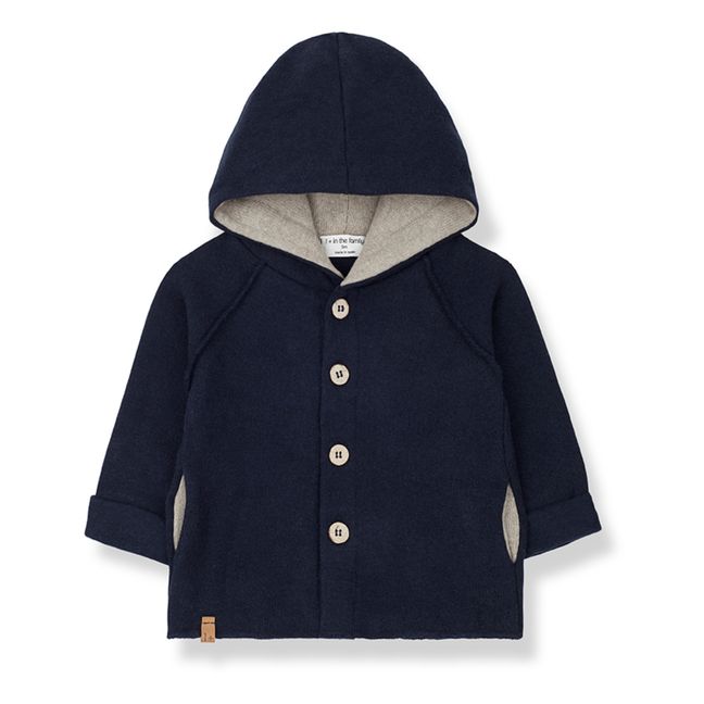 Chaqueta con capucha de material reciclado Oliver | Azul Marino