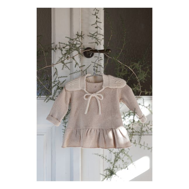 Kleid aus recyceltem Stoff Cecile | Beige
