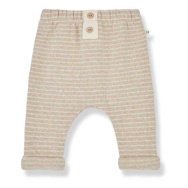 Pantalon Matière Recyclée Rayé Vincent | Beige