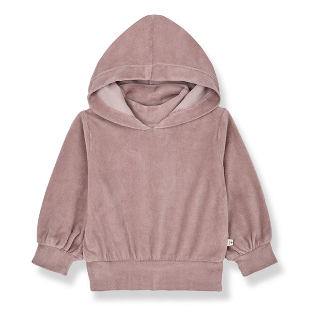 Sweat Capuche Velours Albina | Mauve