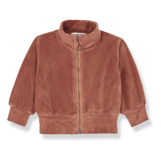 Sweat Zippé Col Roulé Velours Ganna | Marron