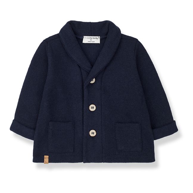 Wolfgang Recycled Cardigan | Navy blue
