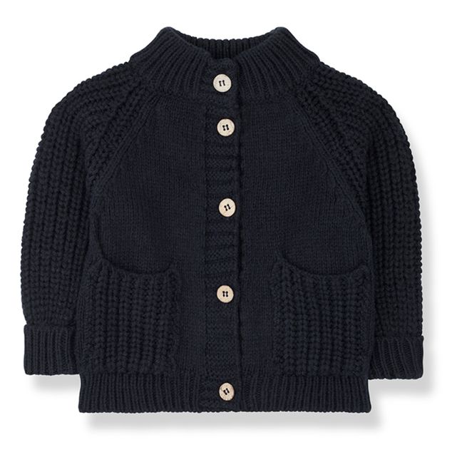 Timeo Knitted Cardigan | Navy blue