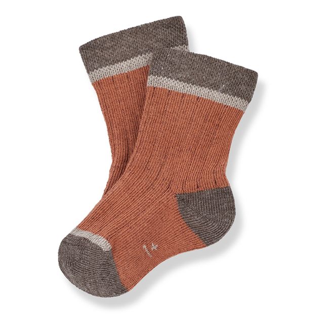Calcetines de canalé Vania | Marrón