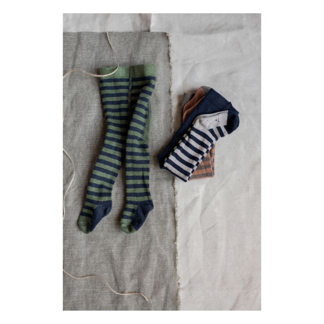 Collant Côtelé Rayé Irina | Vert kaki