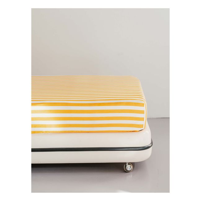 Yellow Sun Stripes Fitted Sheet