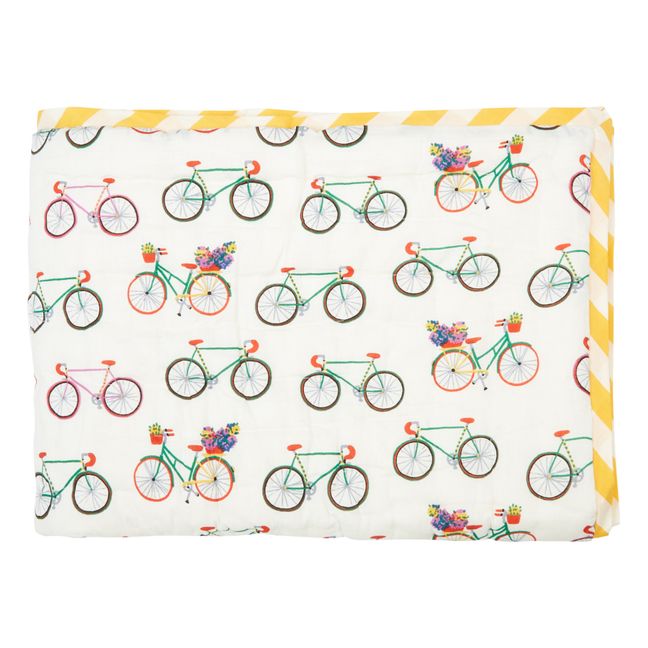 Plaid quilté réversible Bike | Multicolore