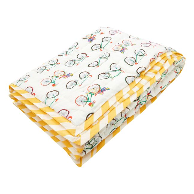 Plaid quilté réversible Bike | Multicolore
