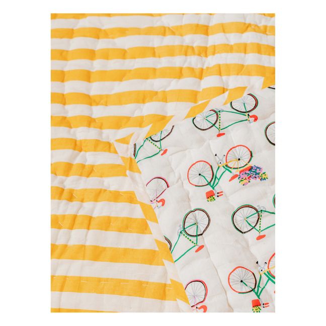 Plaid quilté réversible Bike | Multicolore