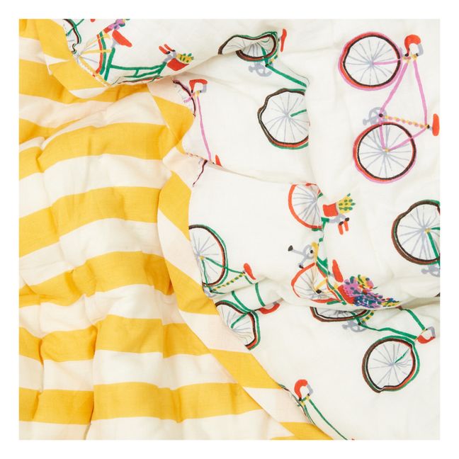 Plaid quilté réversible Bike | Multicolore