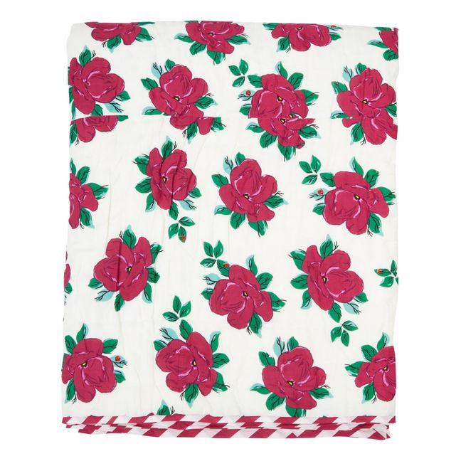 Max Flowers Reversible Quilted Throw