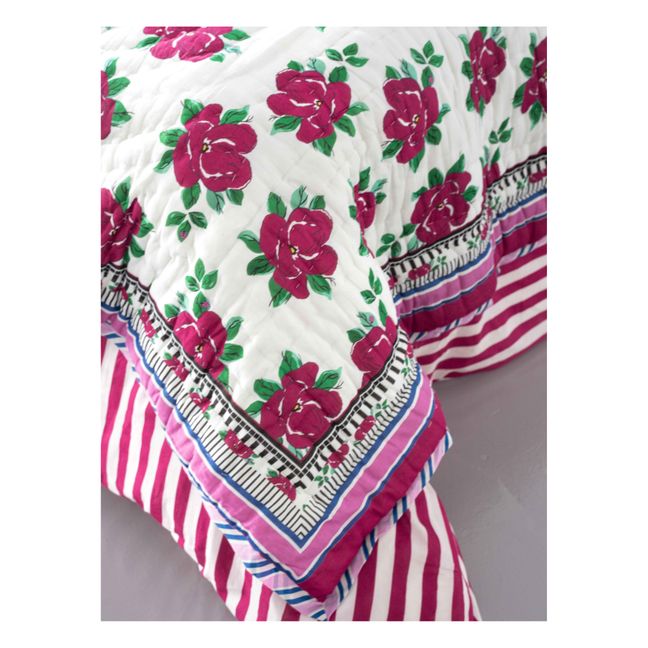 Max Flowers Reversible Quilted Throw