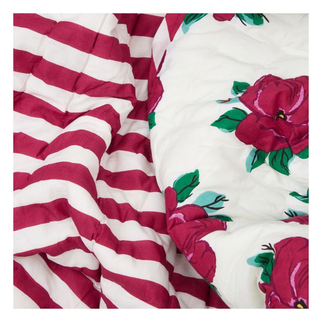 Max Flowers Reversible Quilted Throw