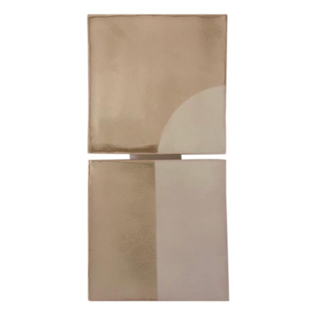 Lampada da parete, modello: Tiles - Set di 2 | Crema