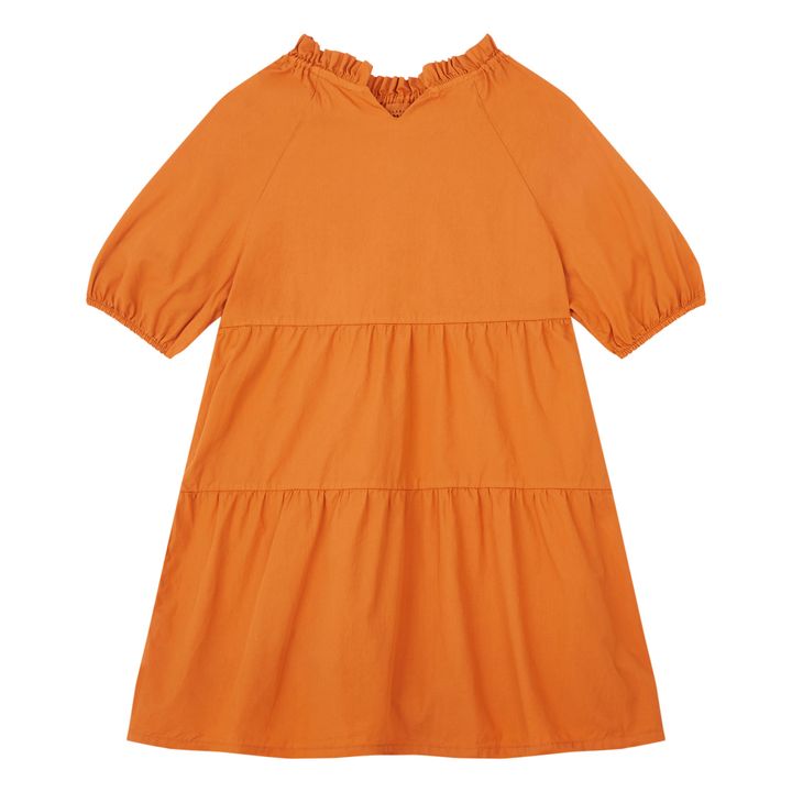Girl's 3/4 Sleeve Organic Poplin Dress | Siena- Imagen del producto n°0