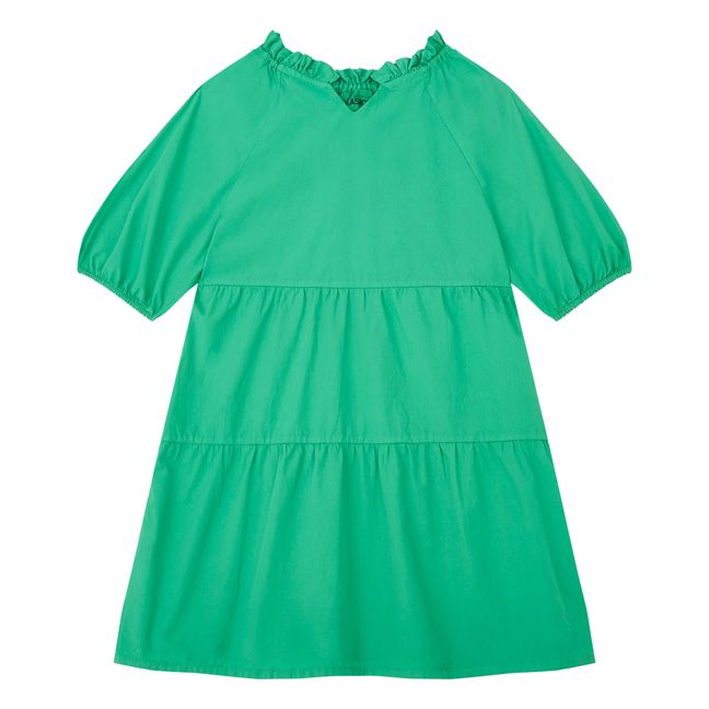 Kleid mit 3/4-Ärmeln | Grün